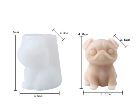 Molde silicona perrito PUG 